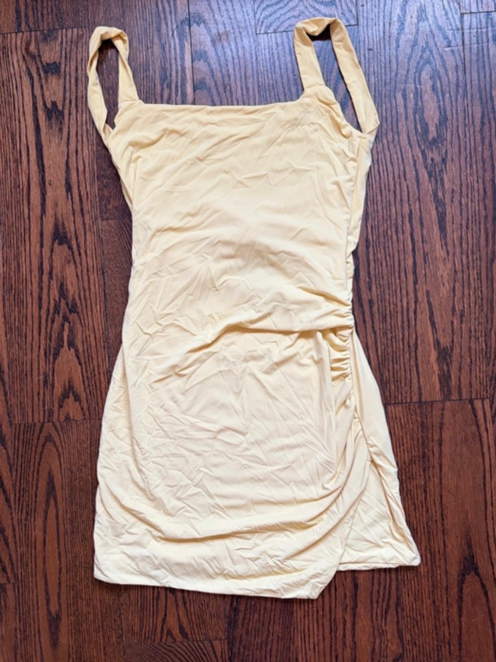Princess Polly Pale Yellow Ruched Mini Dress